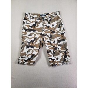 Courage Shorts Mens 32 Cargo Camouflage Mid Rise Cotton Sport Hiking Pockets